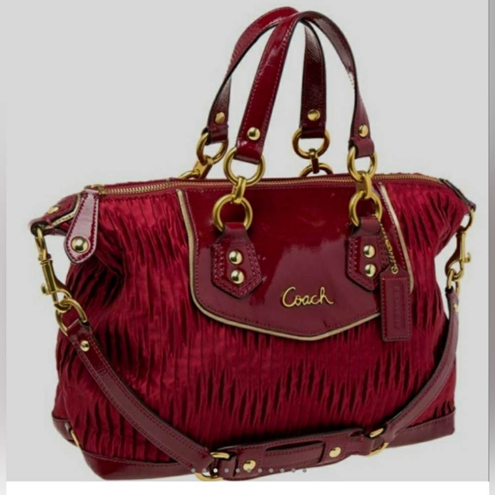 Coach Ashley Patent Satchel Hand Bag